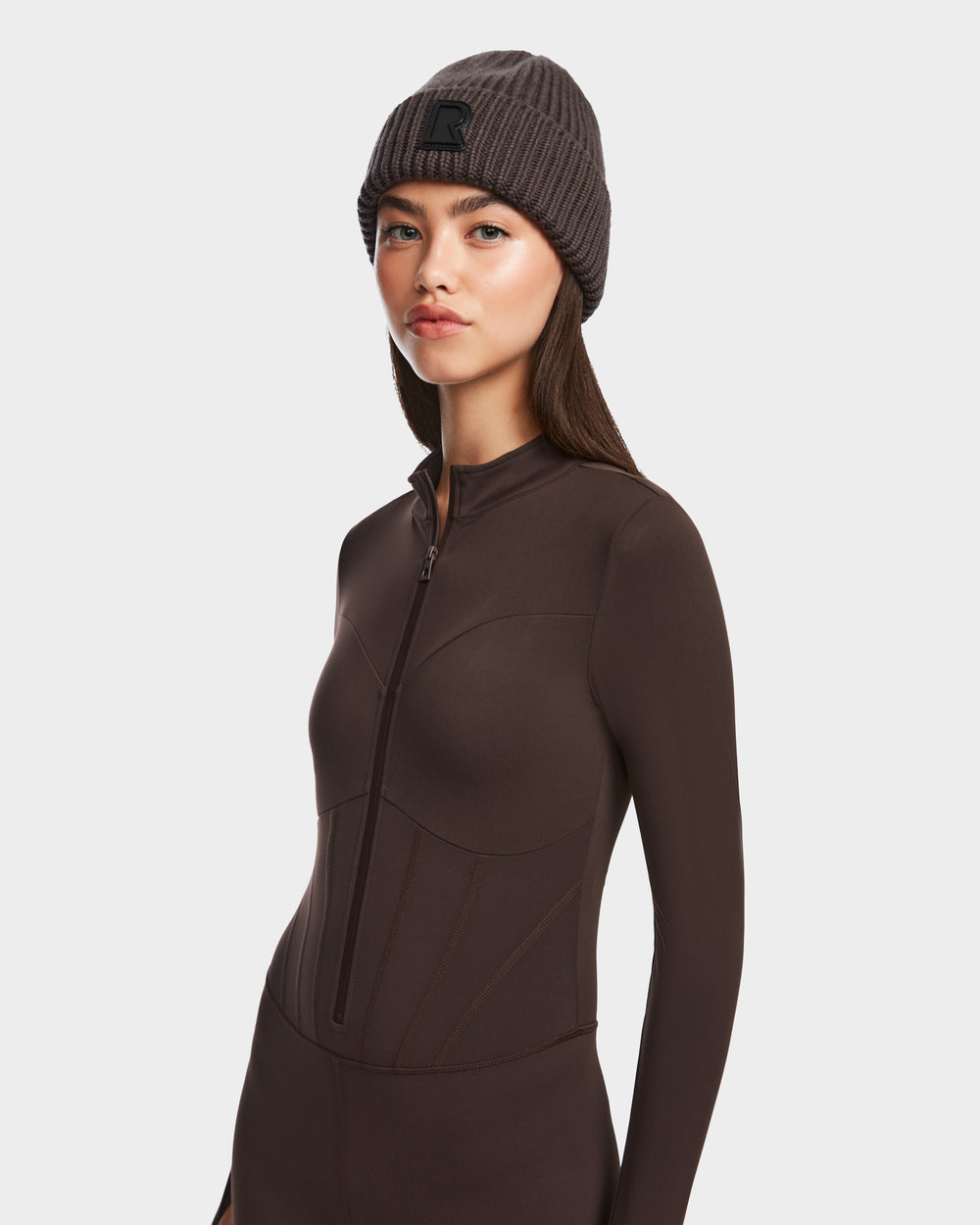 RUDSAK IVY Women's Espresso Stretch Bodysuit - Sleek & Warm – Rudsak