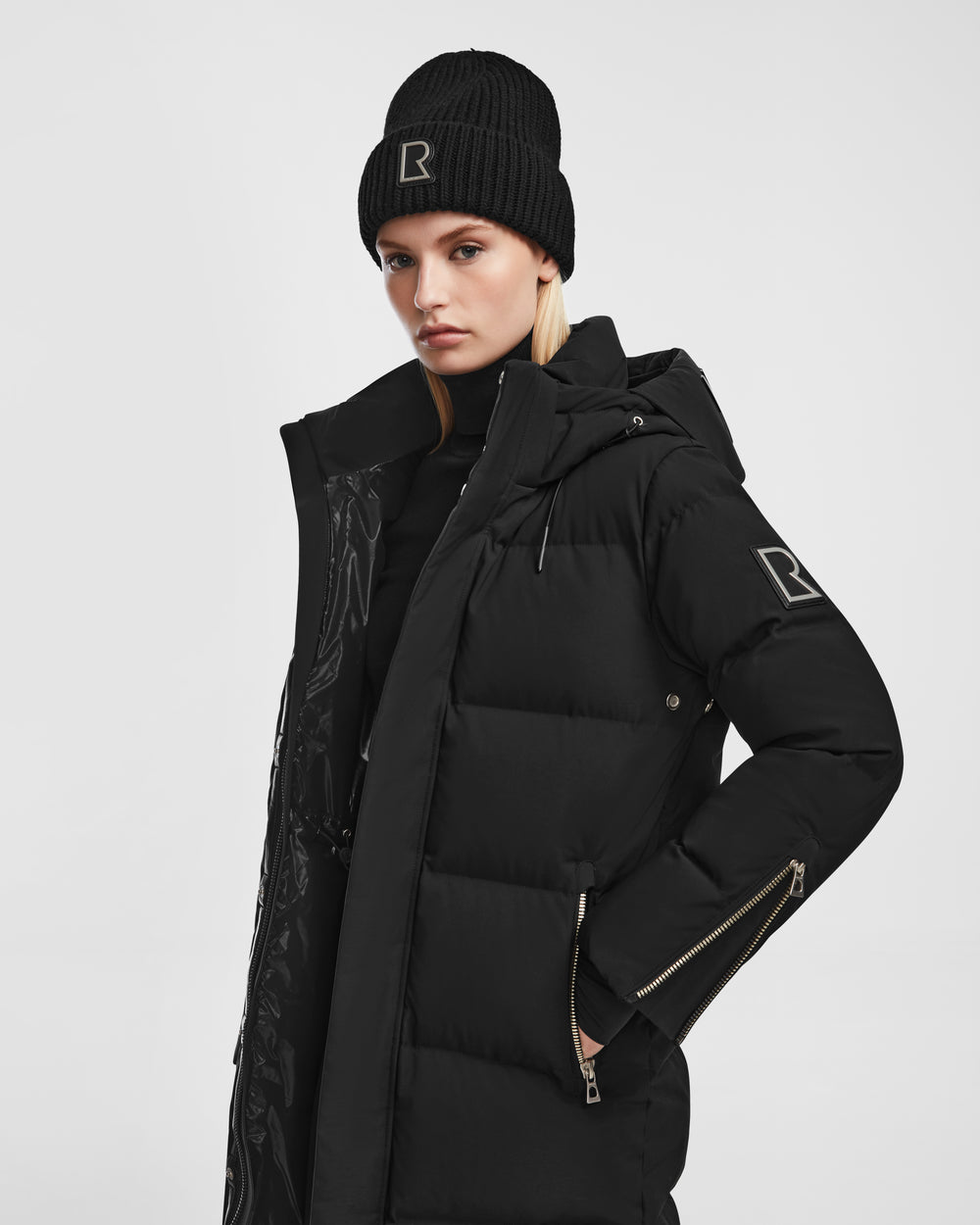 Women s regular length down puffer JOELLE M BLACK RUDSAK Rudsak