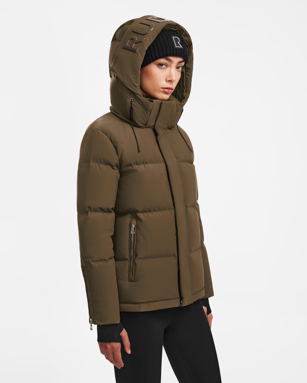 Women's medium length down puffer JOON Army RUDSAK – Rudsak