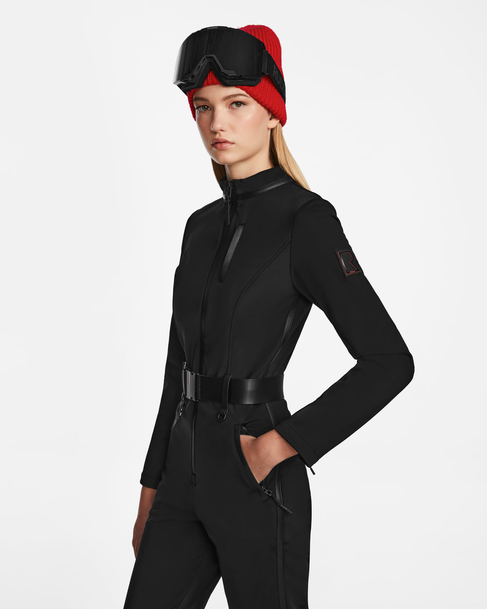 JOSIE Black Women's Fitted Ski Suit - RECCO Safety, Style & Warmth