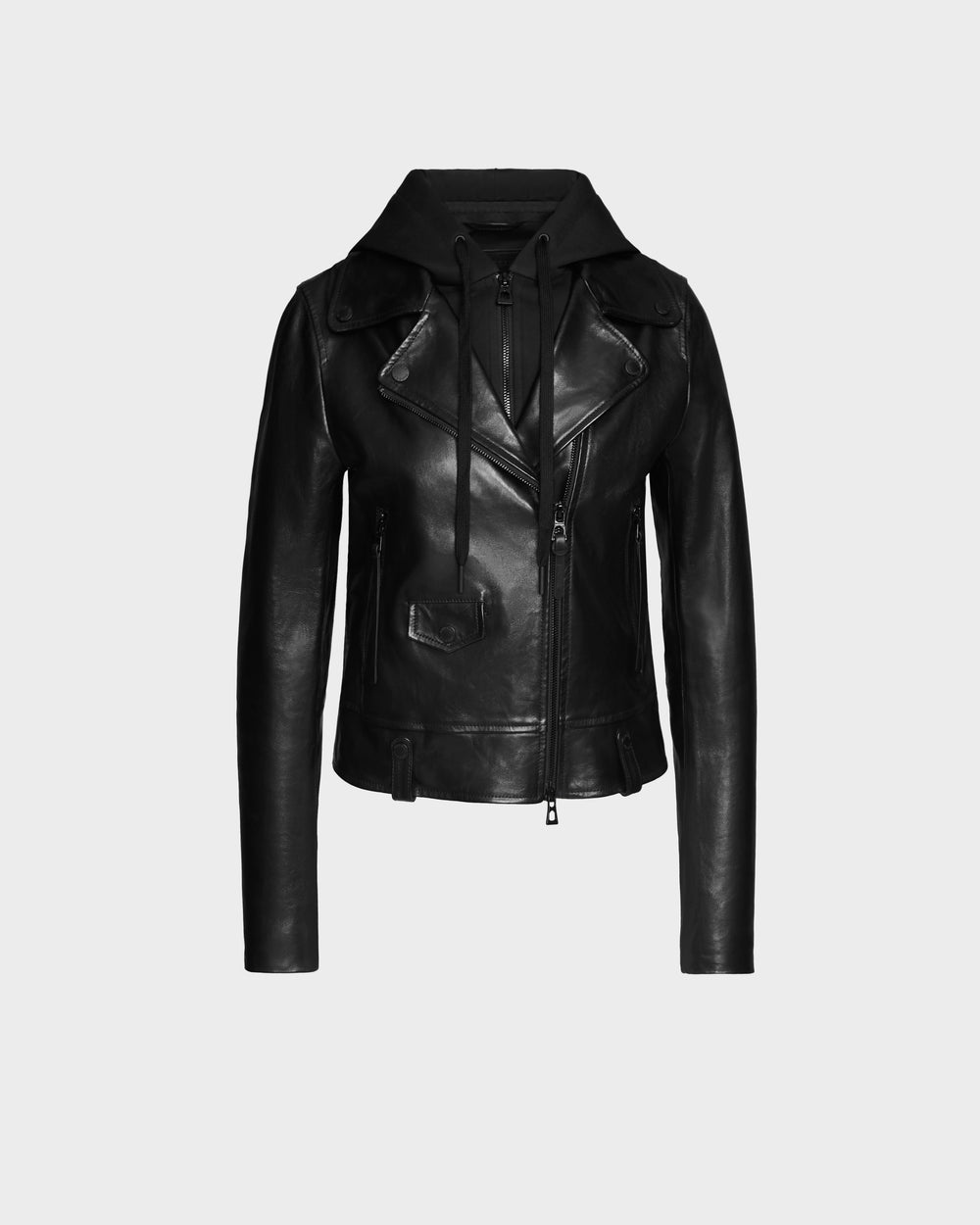 Rudsak Malak Women s Leather Moto Jacket Black XL