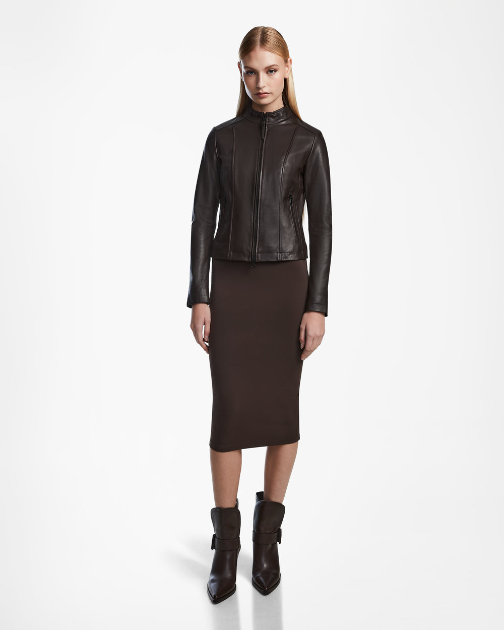 RUDSAK MARIAH Women's Fitted Leather Moto Jacket - Edgy & Elegant