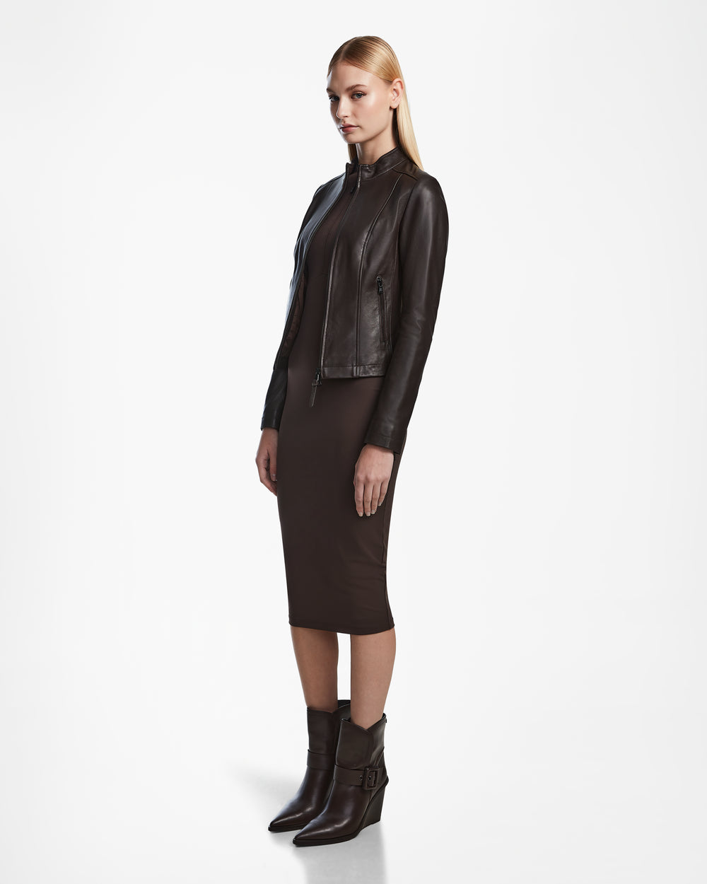 RUDSAK MARIAH Women's Fitted Leather Moto Jacket - Edgy & Elegant