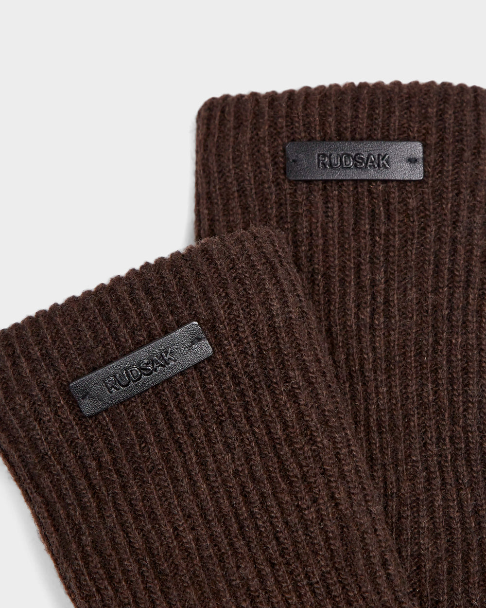 RUDSAK MARINE Espresso Leather Wool Women's Gloves | Elegant