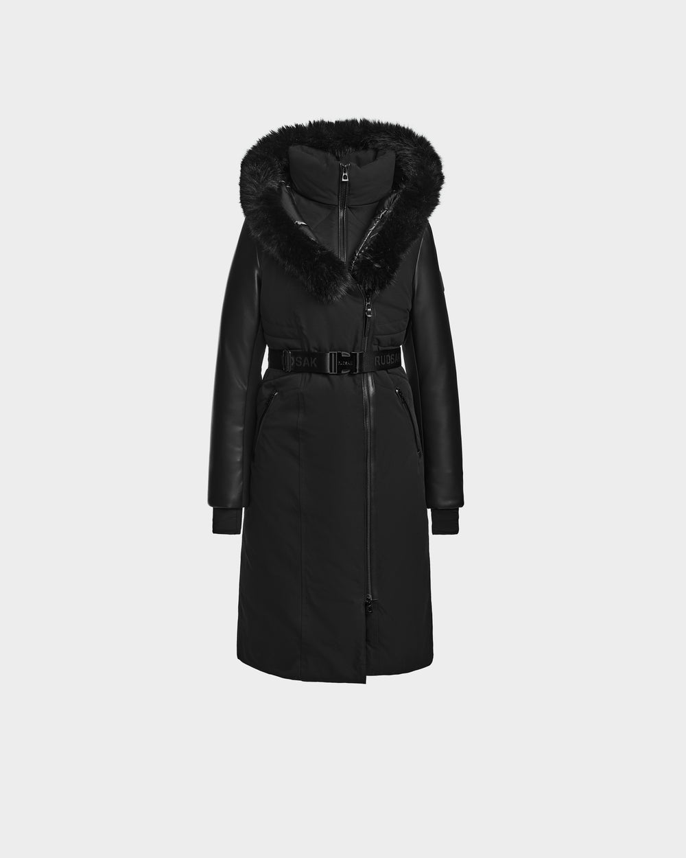 RUDSAK MISALA Black Women's Long Maxi Down Coat - Warm & Recycled