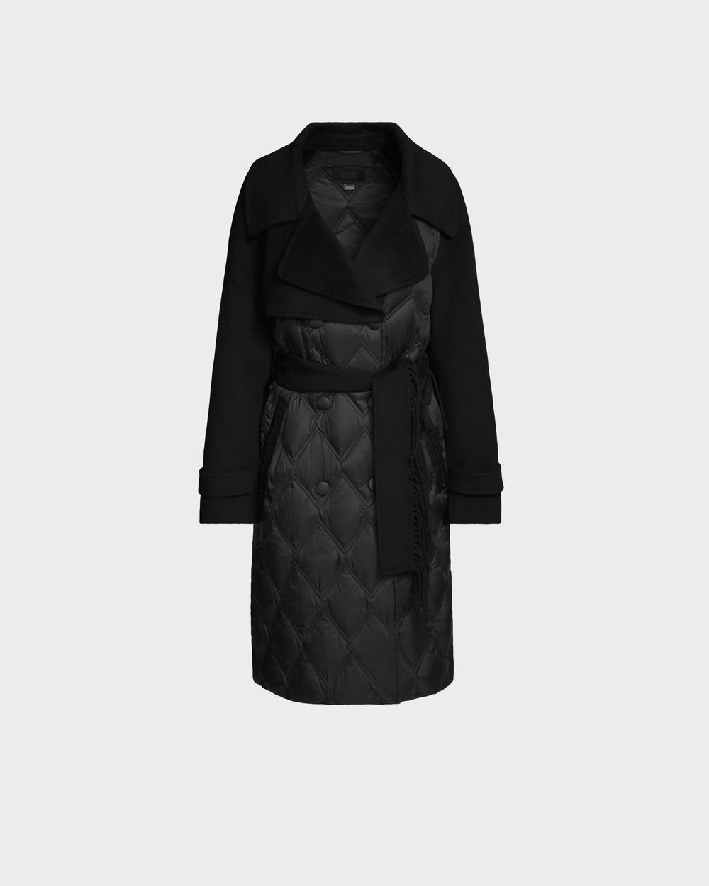 RUDSAK ZOE Women's Quilted Down & Wool Trench Coat – Western Style