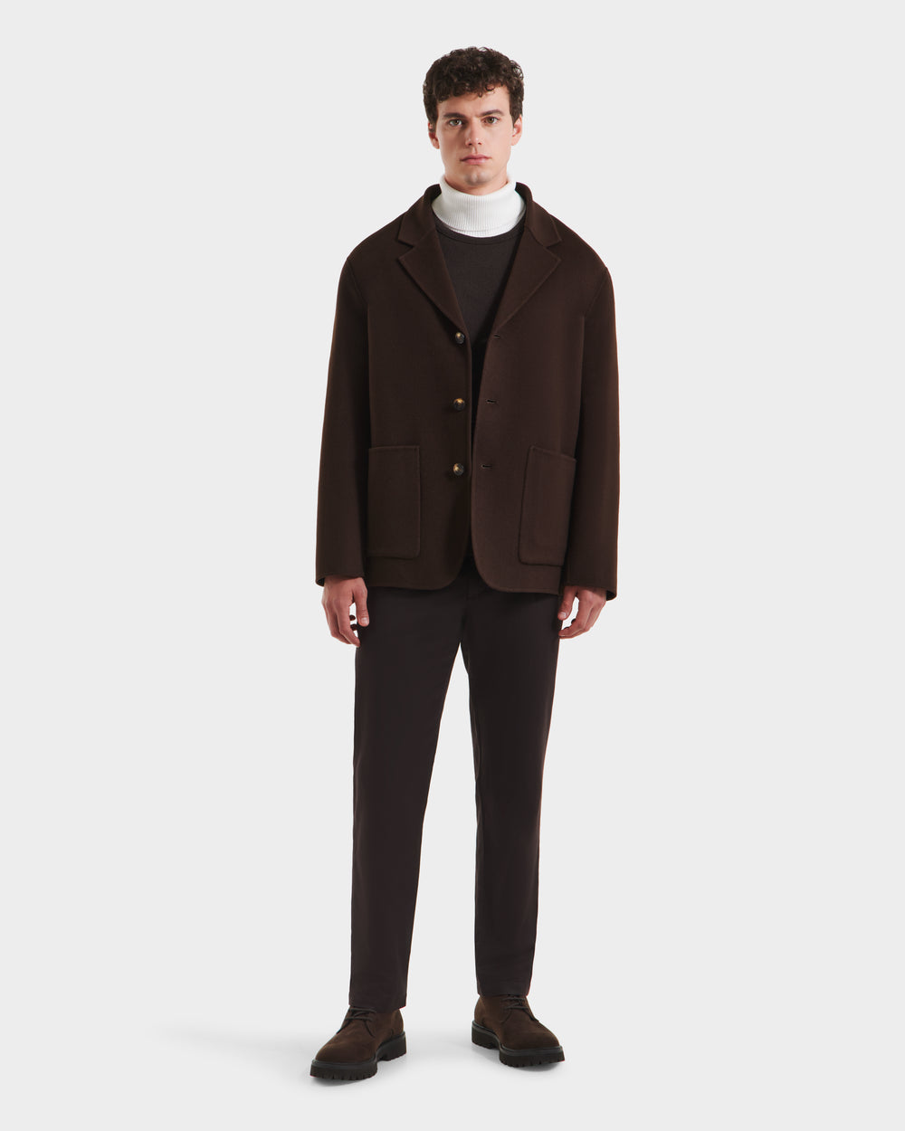 RUDSAK AIDEN Men's Wool-Blend Coat | Removable Faux Shearling – Rudsak