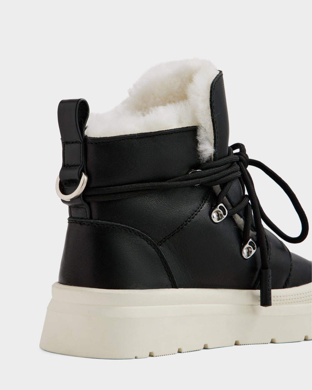 ALEXEY L Women's Black Leather Winter Boots | Warm, Stylish & Grippy   Rudsak