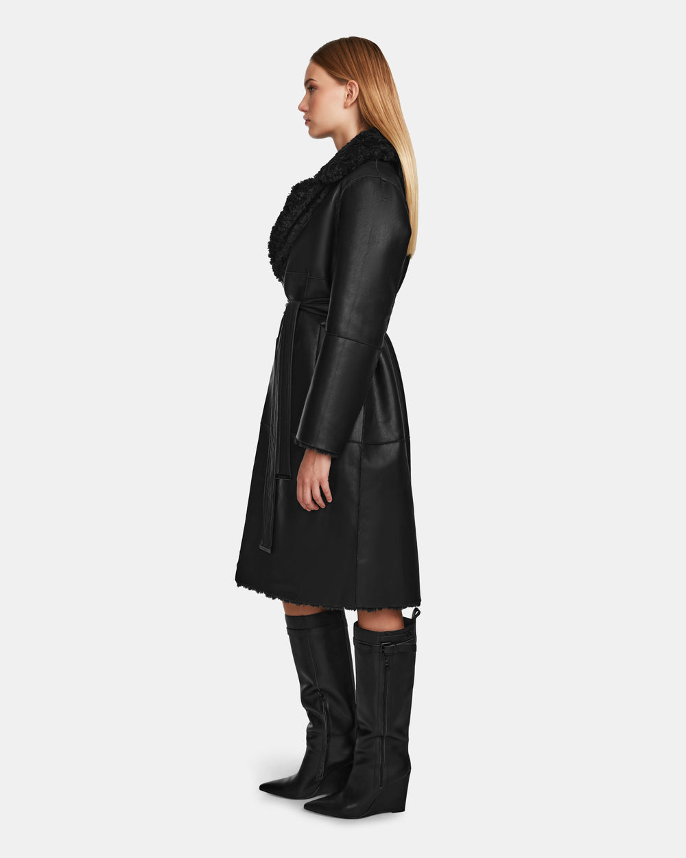 RUDSAK Annabelle Reversible Coat: Teddy & Vegan Leather Styles RUDSAK Annabelle Reversible Coat: Teddy & Vegan Leather Styles