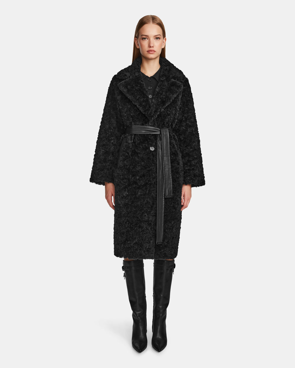 RUDSAK Annabelle Reversible Coat: Teddy & Vegan Leather Styles