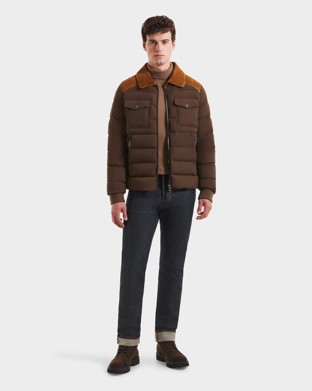 RUDSAK ANTHONY Men's Aviator Quilted Jacket | Down & Shearling