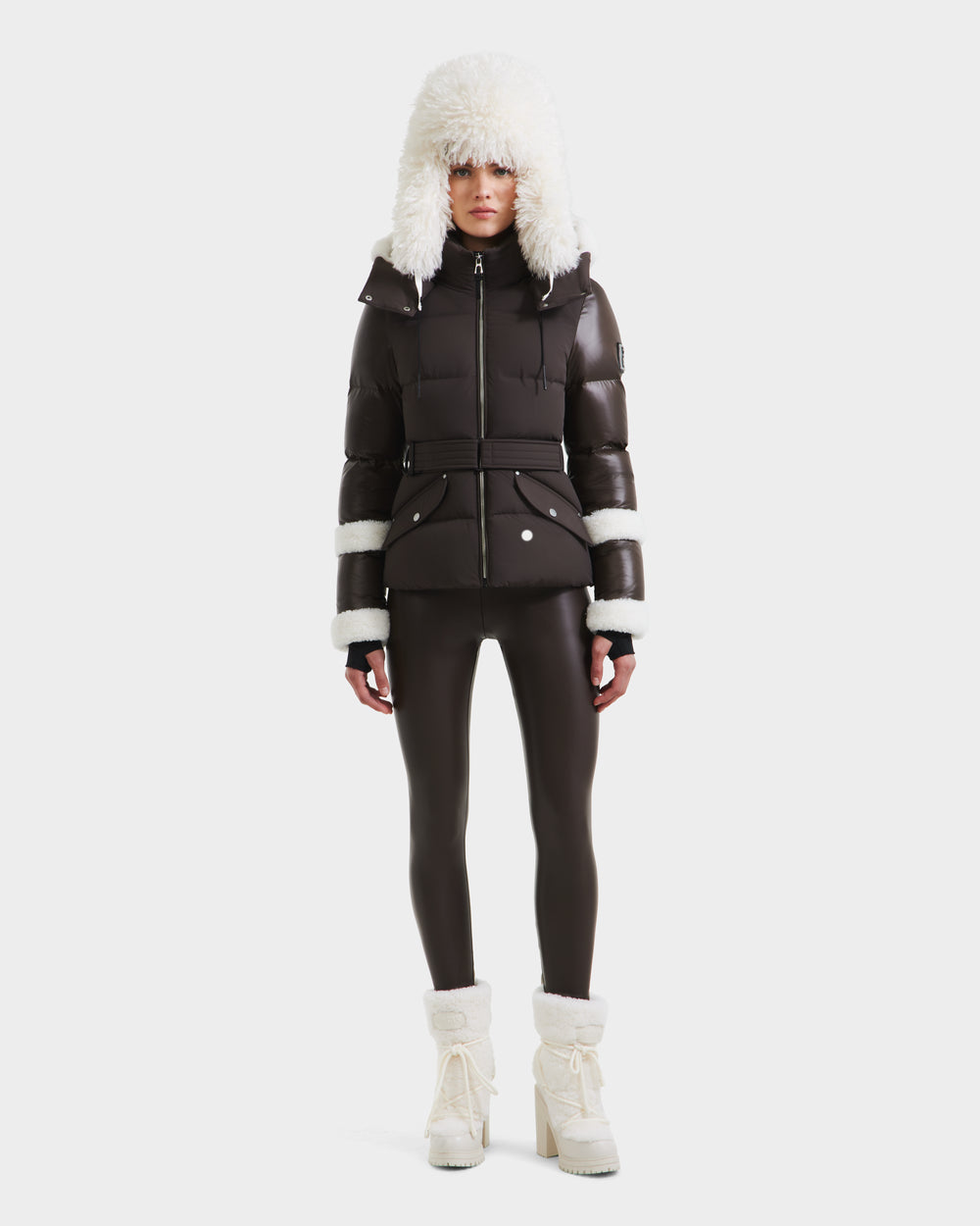 AUDREY Espresso Recycled Down Puffer Jacket | Stylish, Warm