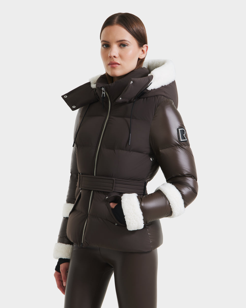 AUDREY Espresso Recycled Down Puffer Jacket | Stylish, Warm AUDREY Espresso Recycled Down Puffer Jacket | Stylish, Warm