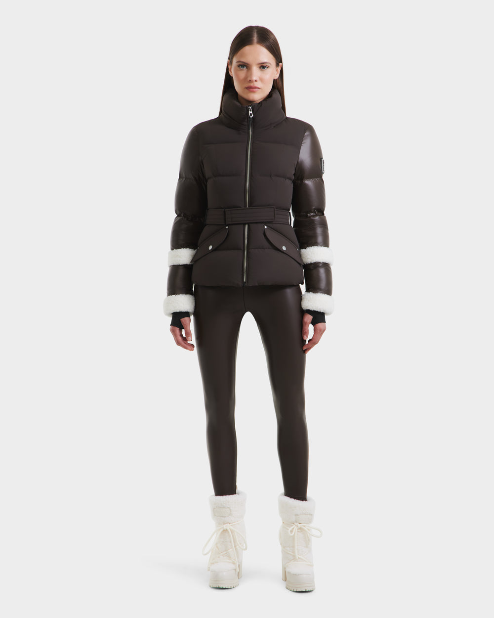 AUDREY Espresso Recycled Down Puffer Jacket | Stylish, Warm