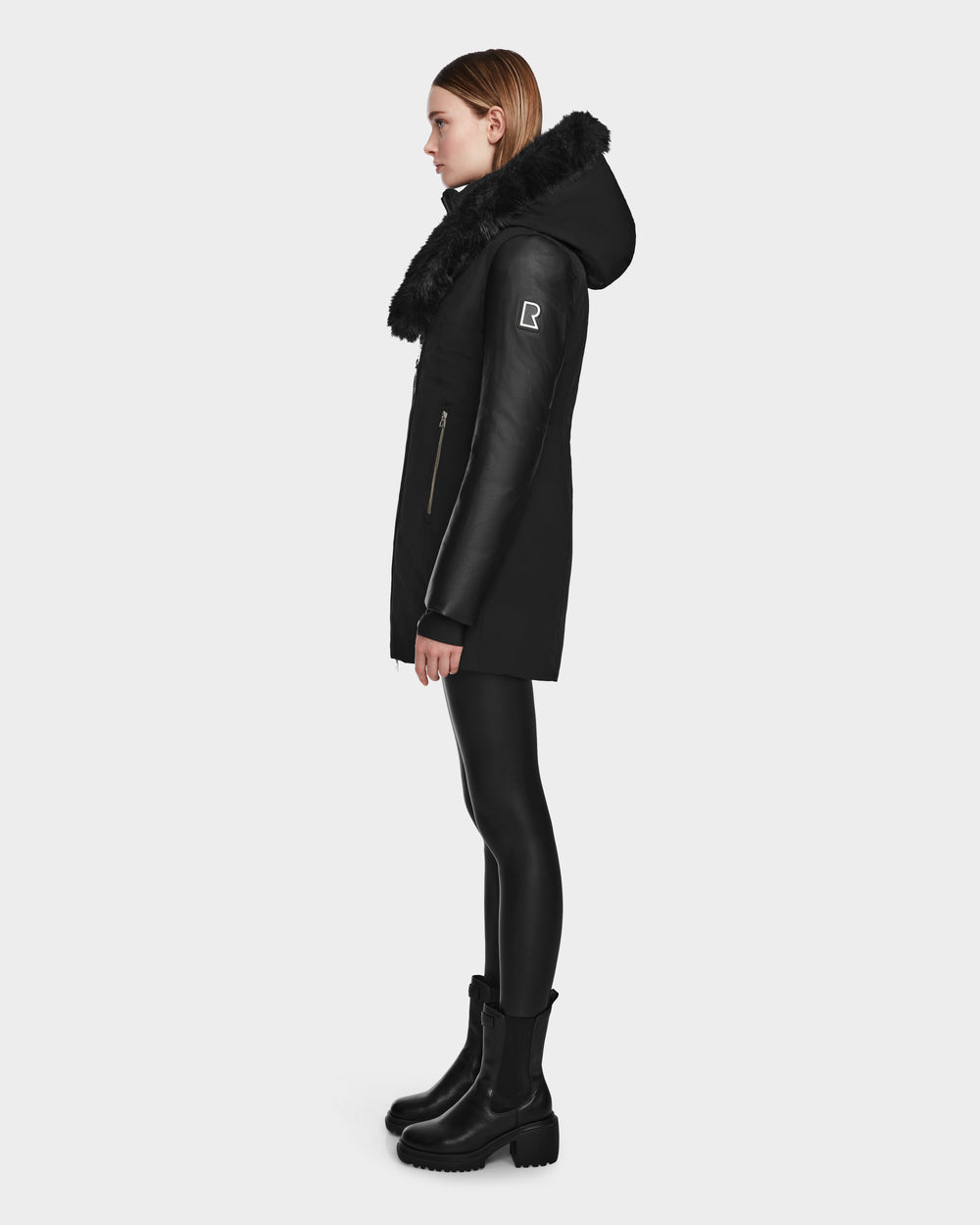 RUDSAK AURELLE Black Women's Down Parka - Chic Winter Warmth – Rudsak RUDSAK AURELLE Black Women's Down Parka - Chic Winter Warmth – Rudsak