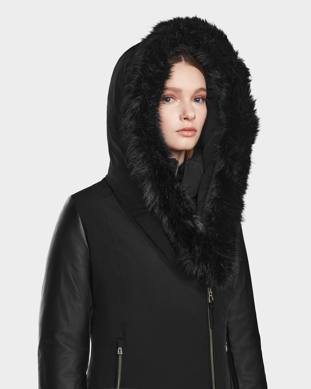 RUDSAK AURELLE Black Women's Down Parka - Chic Winter Warmth – Rudsak