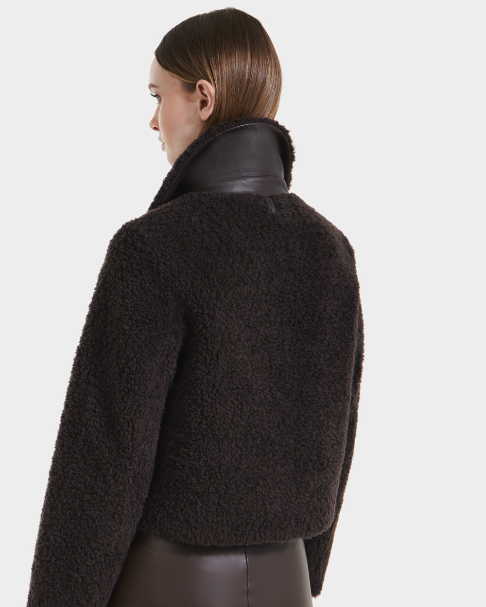 RUDSAK BLAIR Women's Cropped Teddy Jacket Faux Shearling