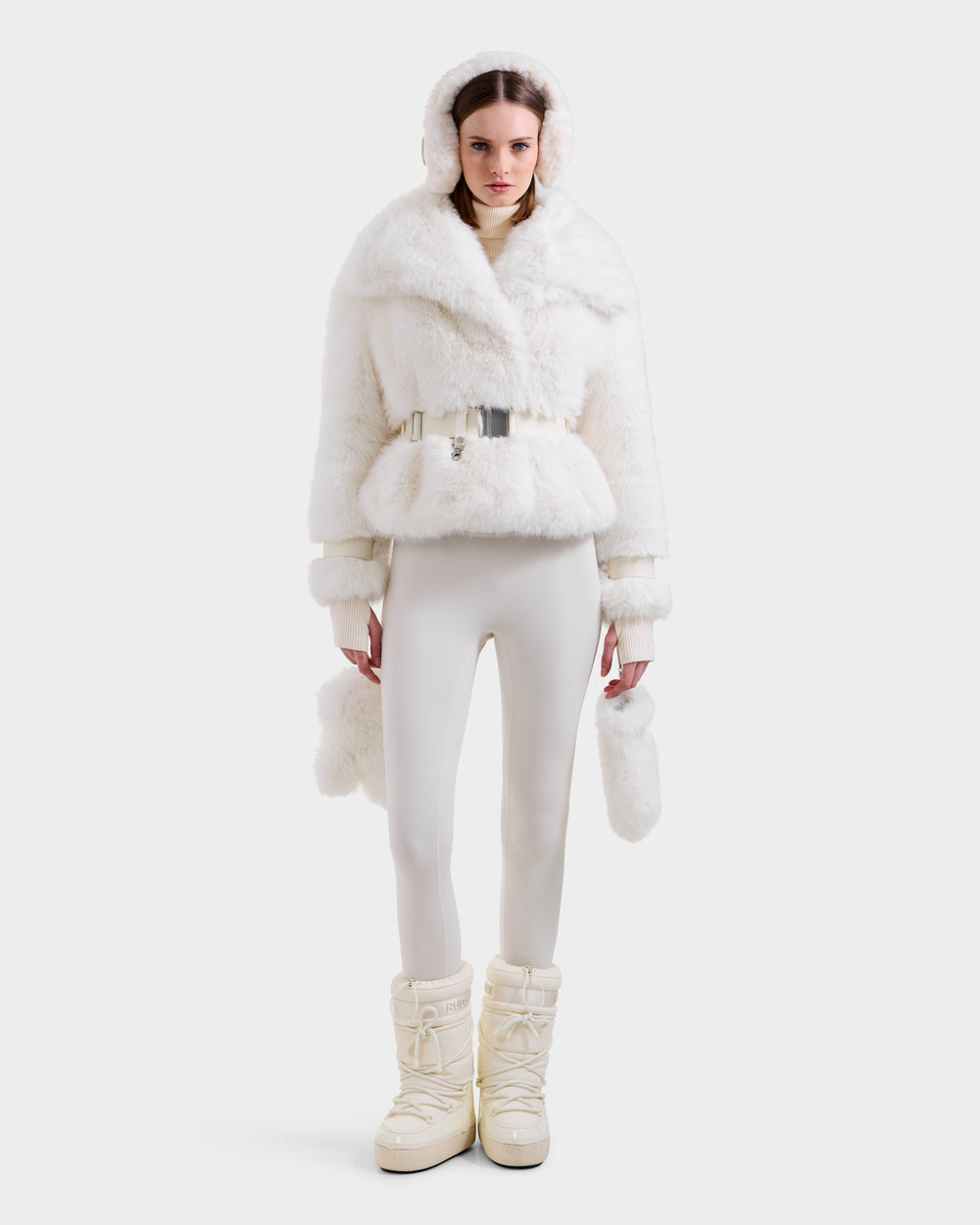 RUDSAK CHLOE | Luxurious Faux Fur Jacket with Vegan Leather Trim RUDSAK CHLOE | Luxurious Faux Fur Jacket with Vegan Leather Trim