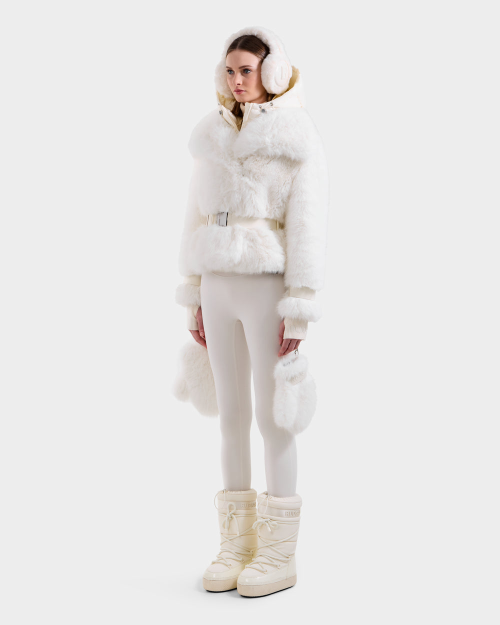 RUDSAK CHLOE | Luxurious Faux Fur Jacket with Vegan Leather Trim