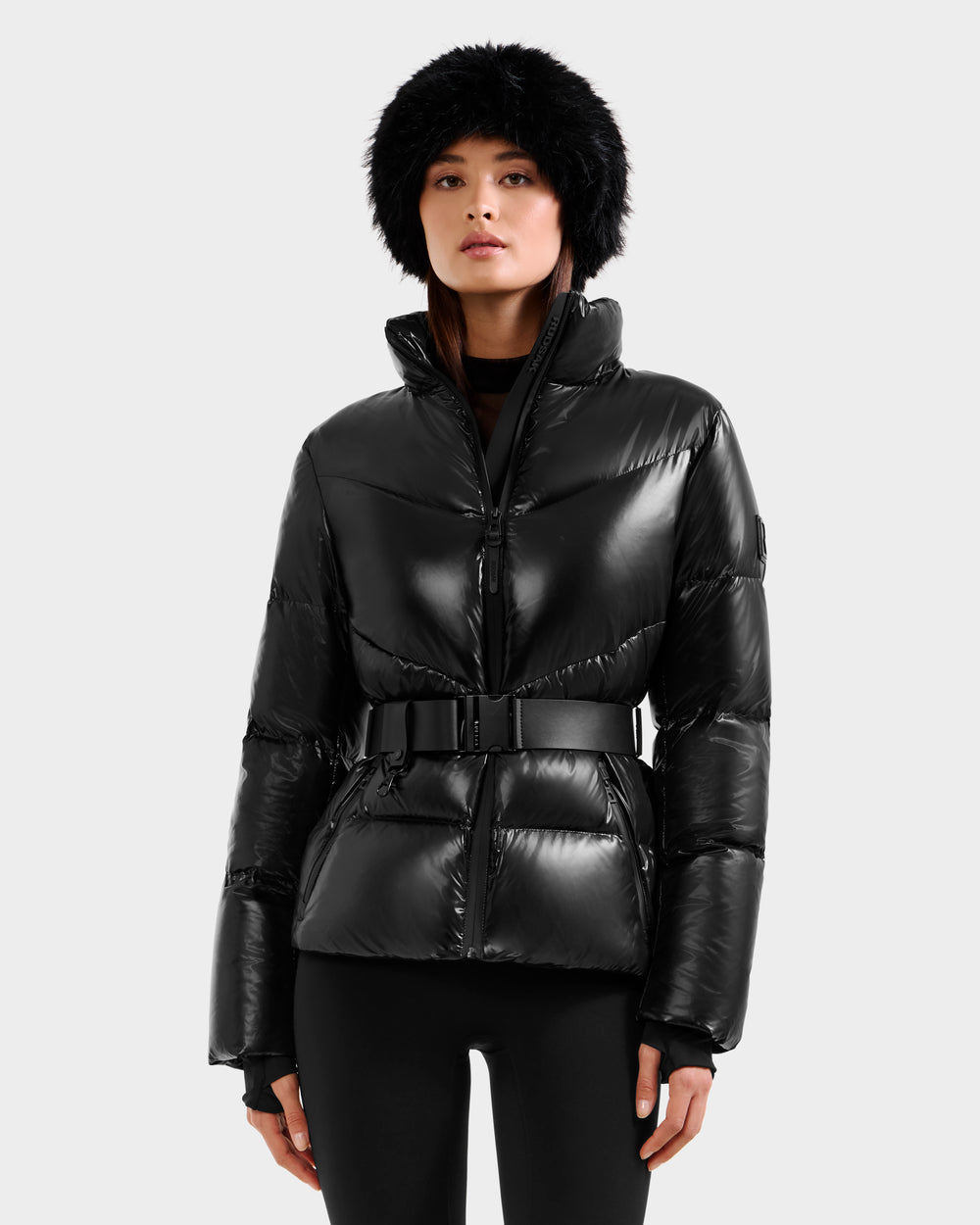 RUDSAK CHRISTELLE S Black Women's Glossy Down Puffer | Warm