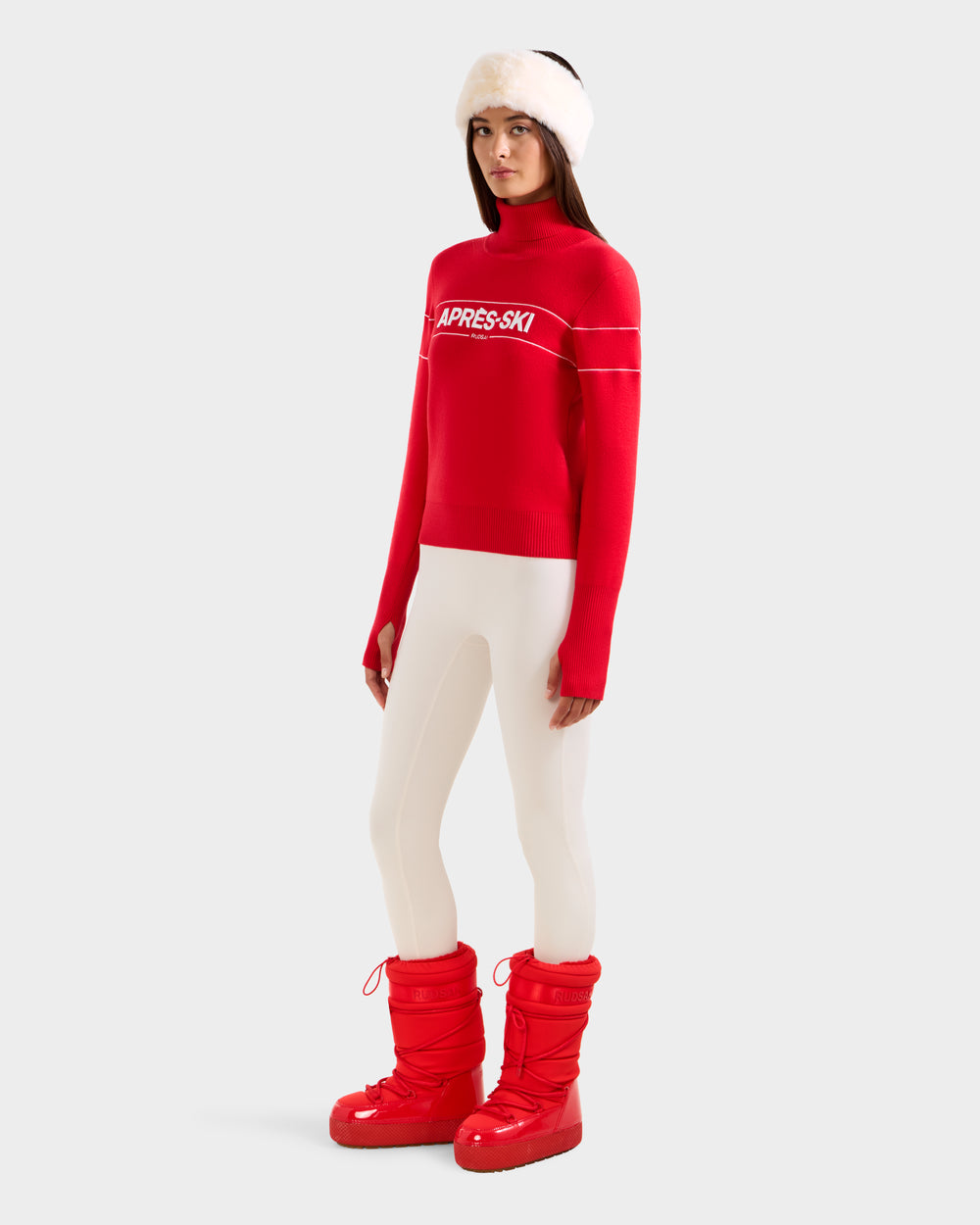 Rudsak ERIKA Apres-Ski Turtleneck - Soft Knit & Cozy Flame Red