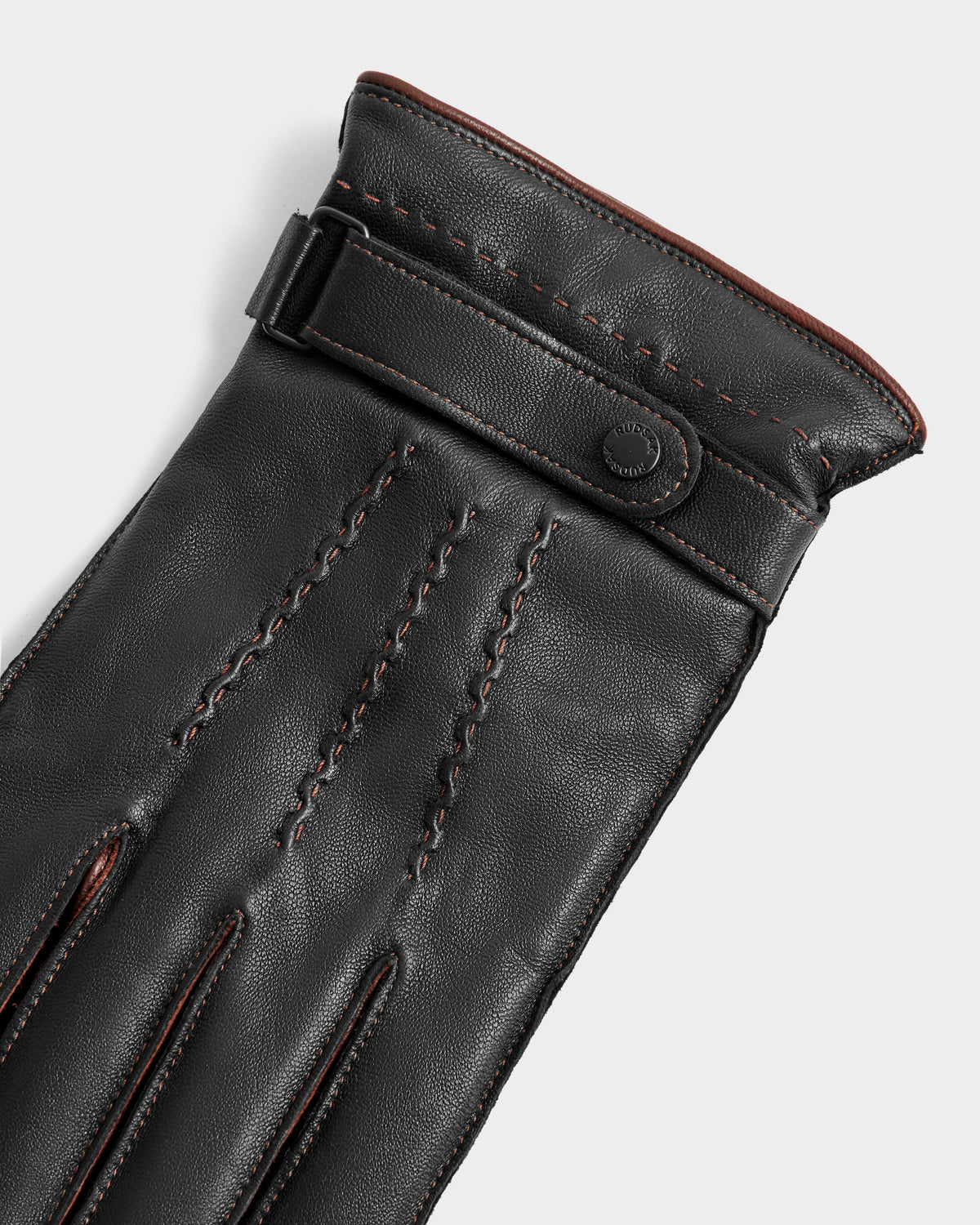 RUDSAK HARRY Men's Black Leather Touchscreen Gloves | Winter Style – Rudsak