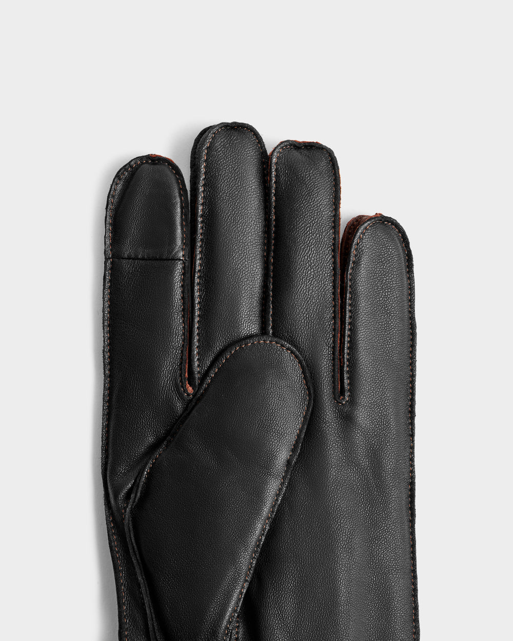 RUDSAK HARRY Men's Black Leather Touchscreen Gloves | Winter Style
