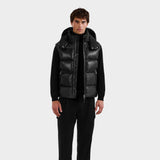 RUDSAK HENRY X Men's Quilted Leather Down Vest | Removable Hood
