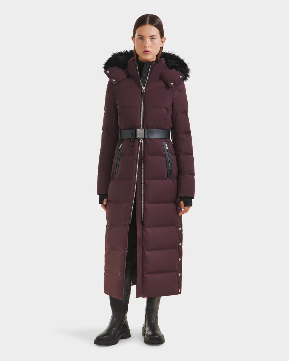 RUDSAK IZABELLA H Bordeaux Women's Puffer Coat | Warmth & Style
