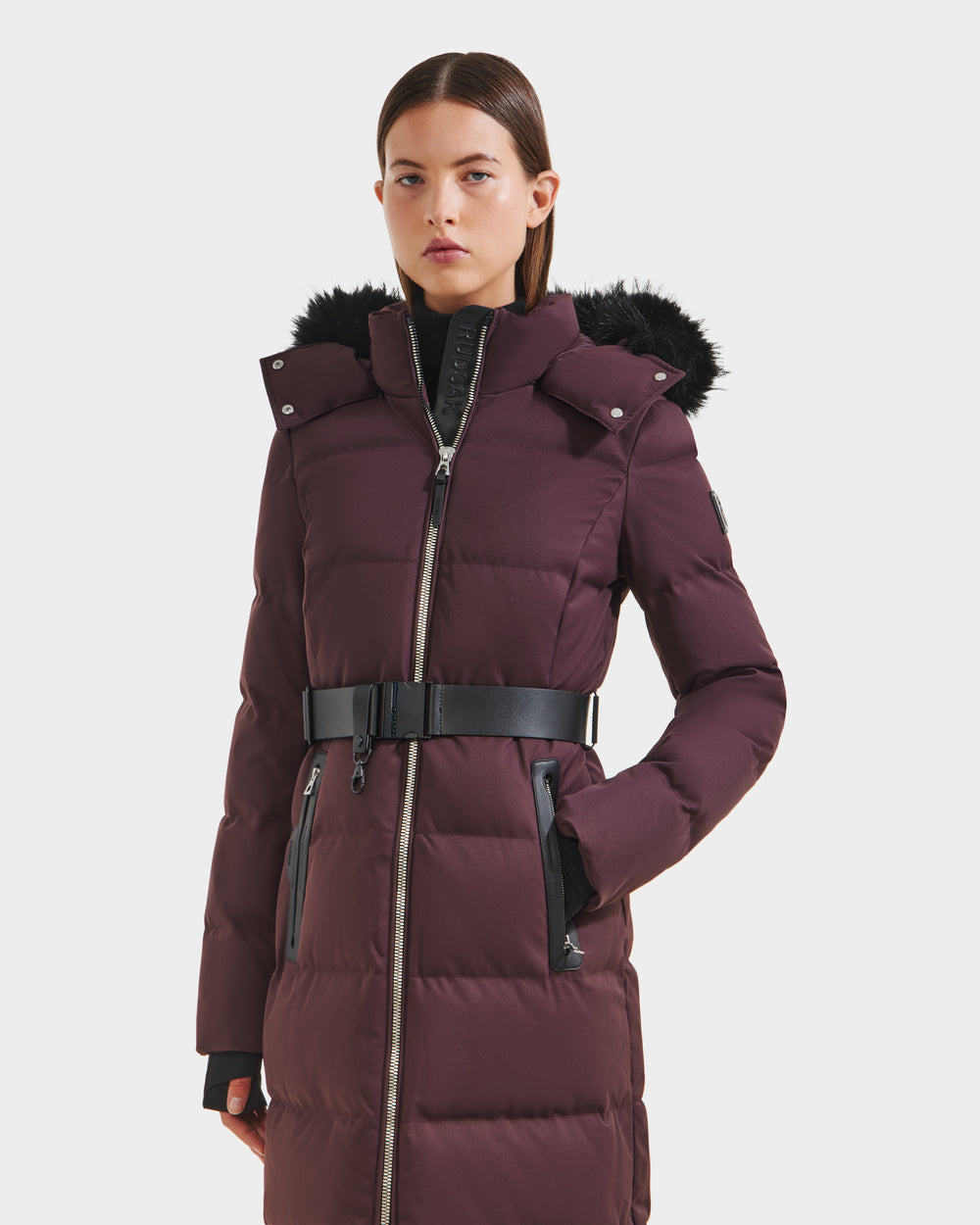 RUDSAK IZABELLA H Bordeaux Women's Puffer Coat | Warmth & Style