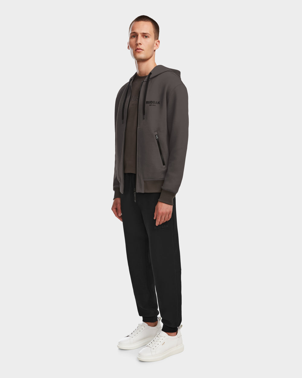 ラ*ス様 新品正規品RUSSELUNOCRAZY REMAKE HOODY パー RUDSAK JACE Grey Unisex Zip-Up Hoodie - Soft, Versatile Comfort