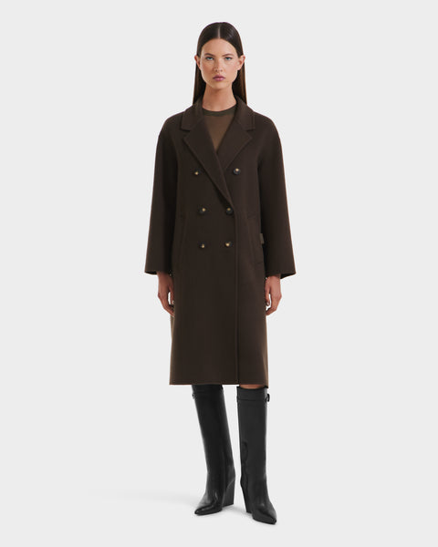 オトナシウム๋ ֢⏜ ۫ . KNITCOAT ๋ ֢֢֢ׅ ⏜ ۫ . RUDSAK JADE Women's Wool Overcoat - Double-Breasted Sophistication