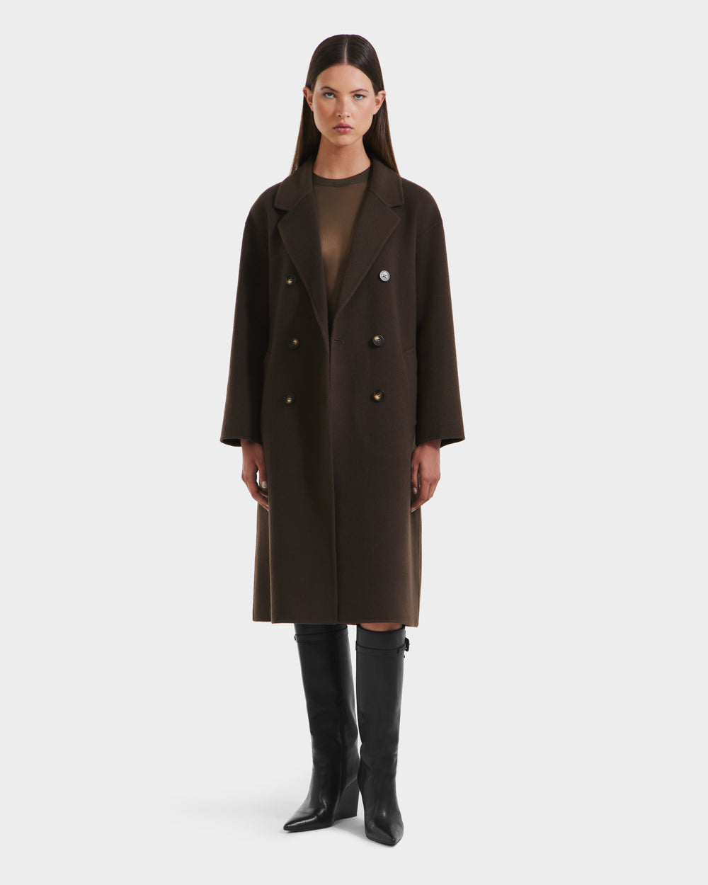 RUDSAK JADE Women's Wool Overcoat - Double-Breasted Sophistication