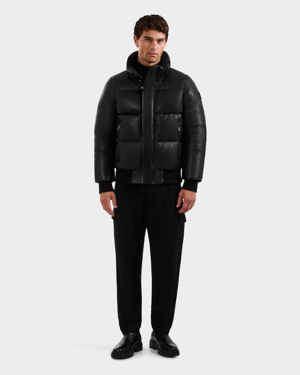 RUDSAK JORDY X Unisex Leather Quilted Bomber Jacket - Weatherproof