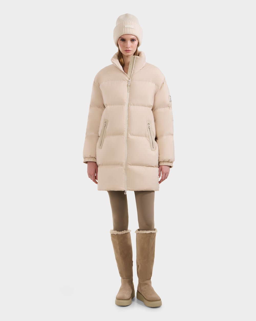 RUDSAK KARLEE L Women's Long Down Puffer – Vanilla Coat – Rudsak
