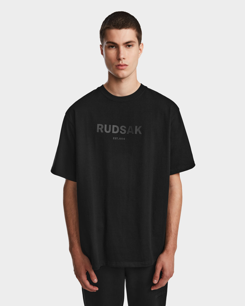 KARTER Oversized Unisex T-Shirt | Premium Black Cotton Tee – Rudsak KARTER Oversized Unisex T-Shirt | Premium Black Cotton Tee – Rudsak