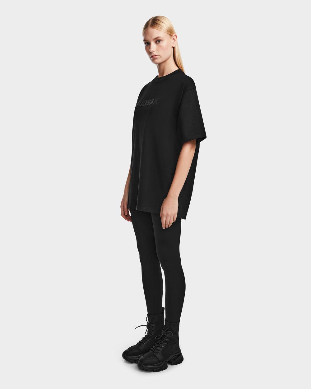 RUDSAK KARTER Black Oversized Unisex T-Shirt | Premium Cotton
