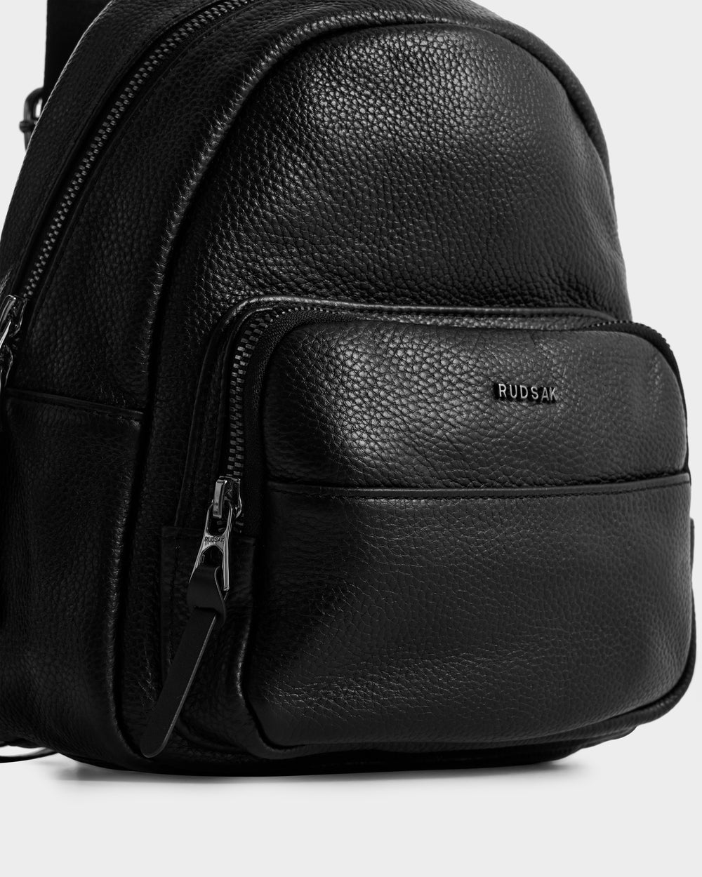 catos black leather backpack purse KATTY