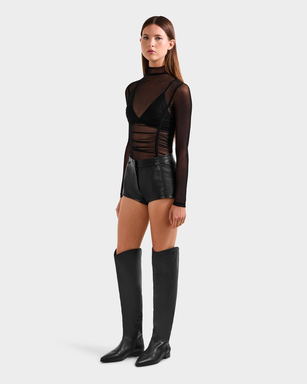 RUDSAK KENNEDY Women's Leather Hot Shorts – Bold High-Rise Style