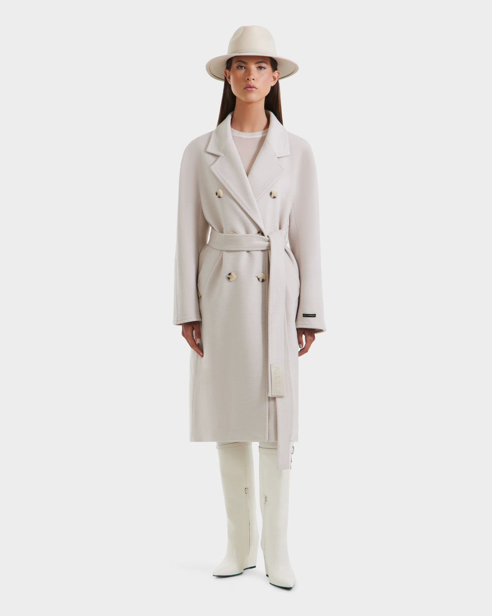 Cashmere Coat White Wool Wrap Coat Outerwear Winter White Cashmere