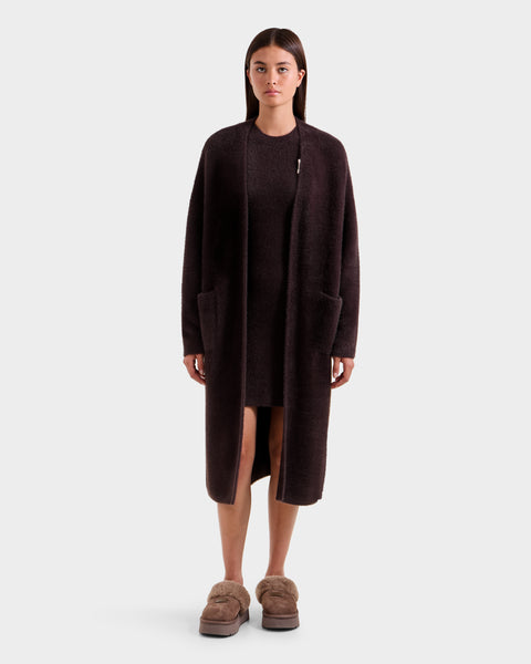 LACEY RUDSAK Women's Fuzzy Long Cardigan Sweater - Cozy & Plush