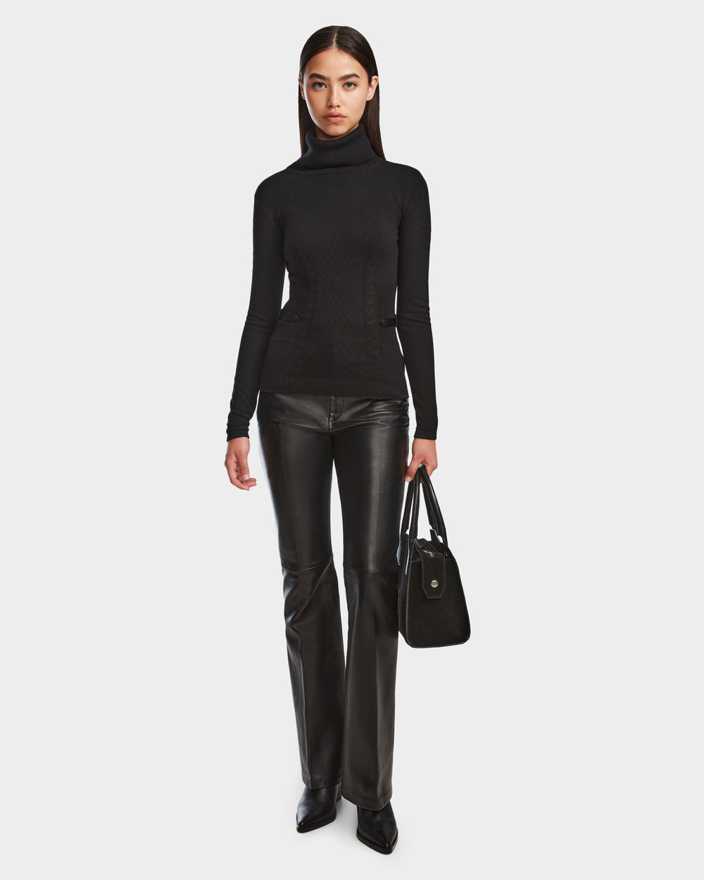 RUDSAK LAURA Black Wool & Cashmere Turtleneck Sweater Women's – Rudsak