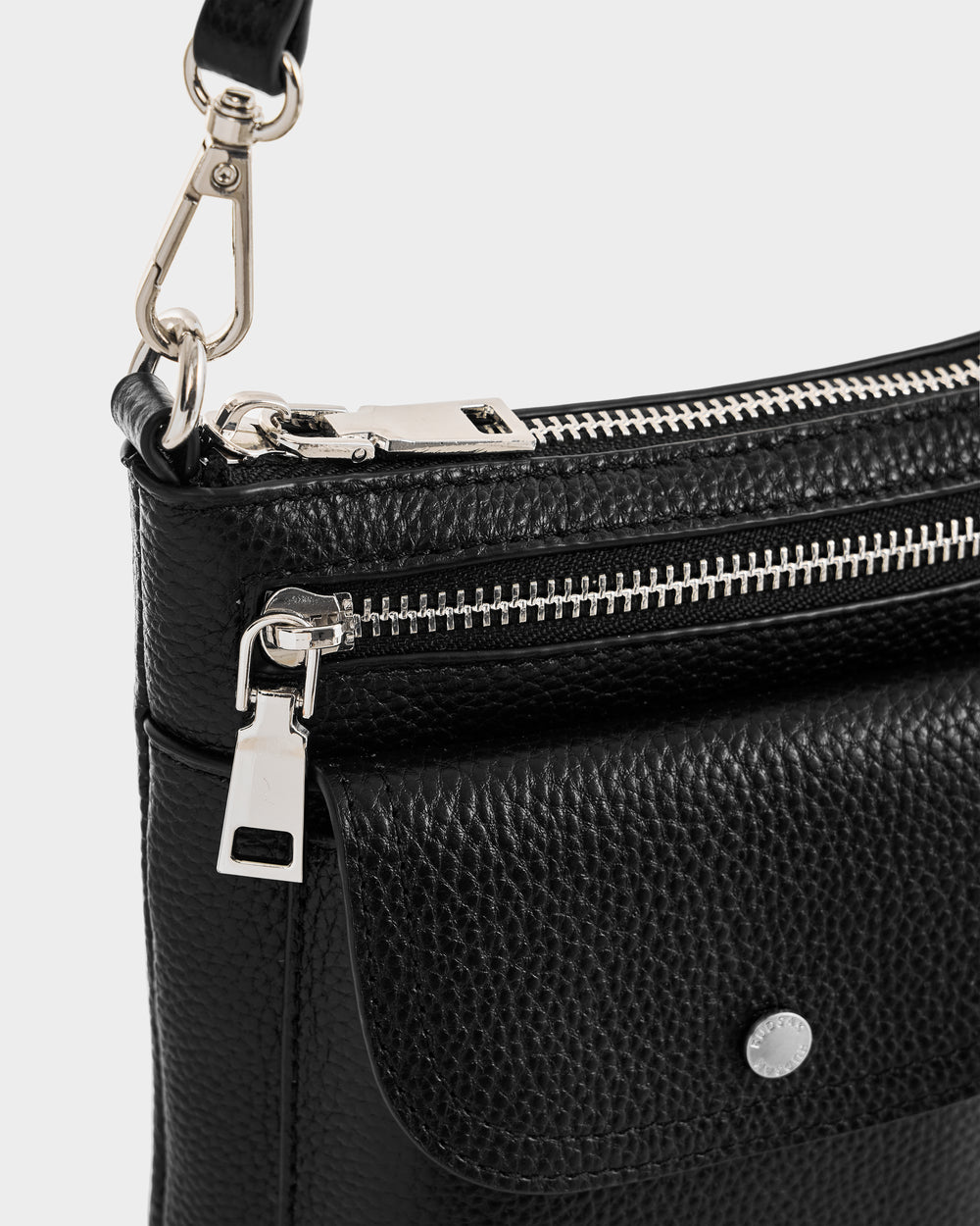 УSL ブラックレザー ショルダーバッグ LILA - L325513 Black – Rudsak