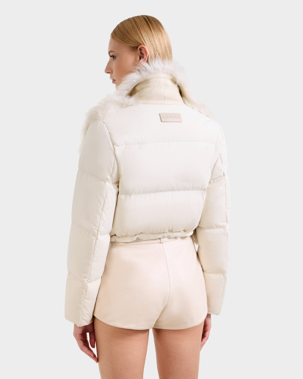RUDSAK LILAH Women's Cropped Shearling Puffer Jacket | Warm Style
