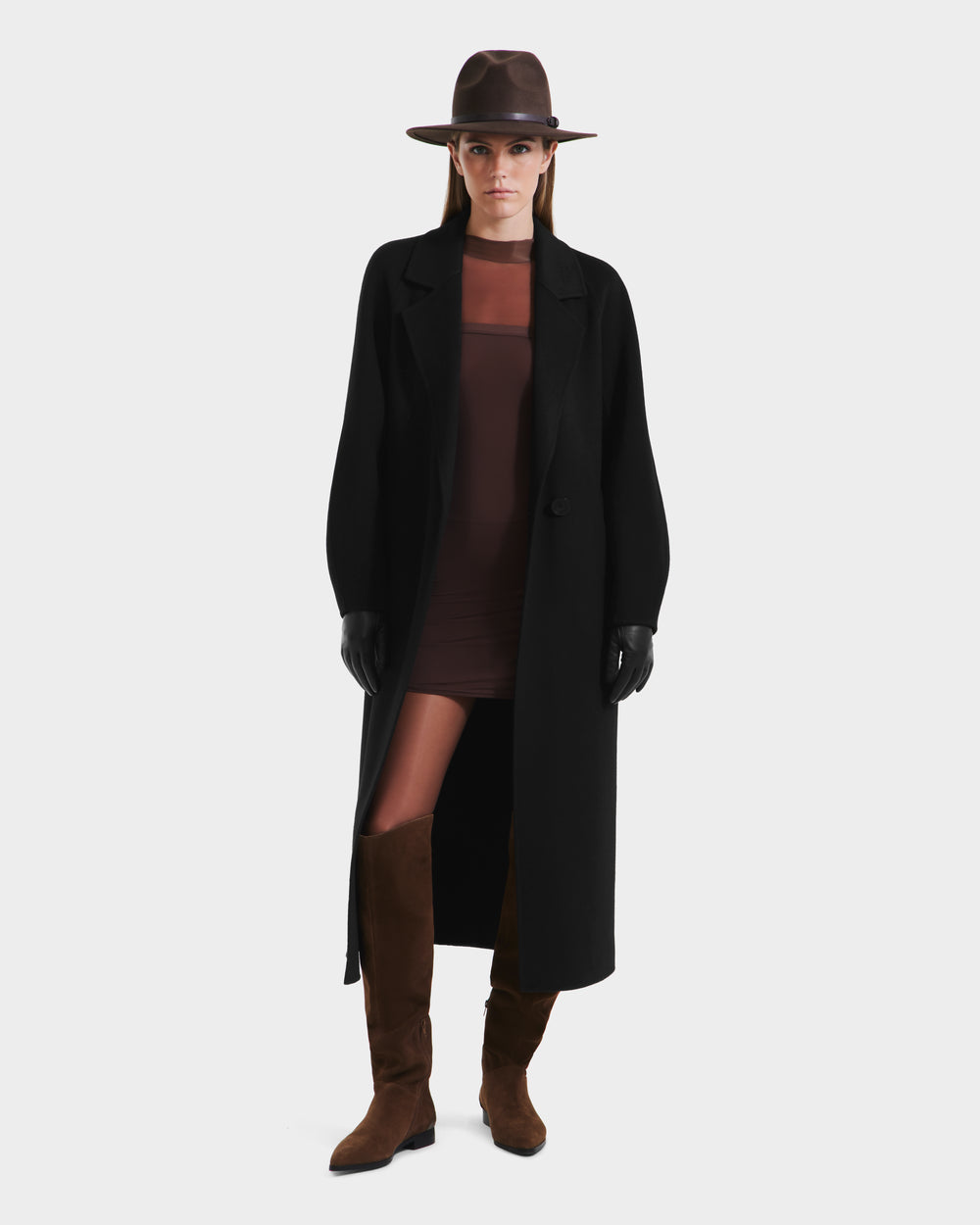 RUDSAK LILIA Women's Wool Silk Cashmere Wrap Coat - Luxe Warmth