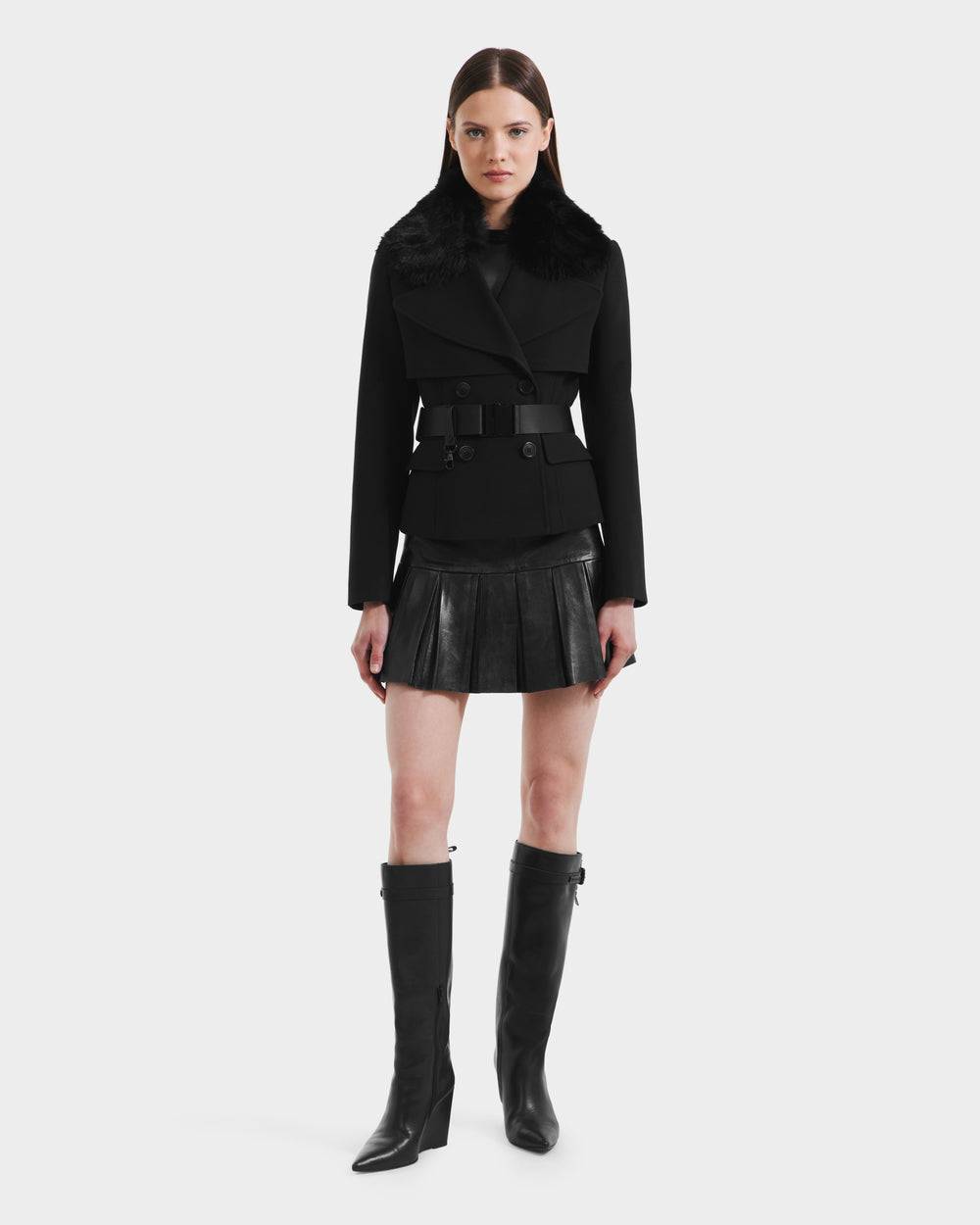 ジャケット・アウター ASKKY/GRUNGE OFFICER JACKET//RIBBON COAT Women's Mid-Length Twill Workwear Jacket | Women's Coats & Jackets