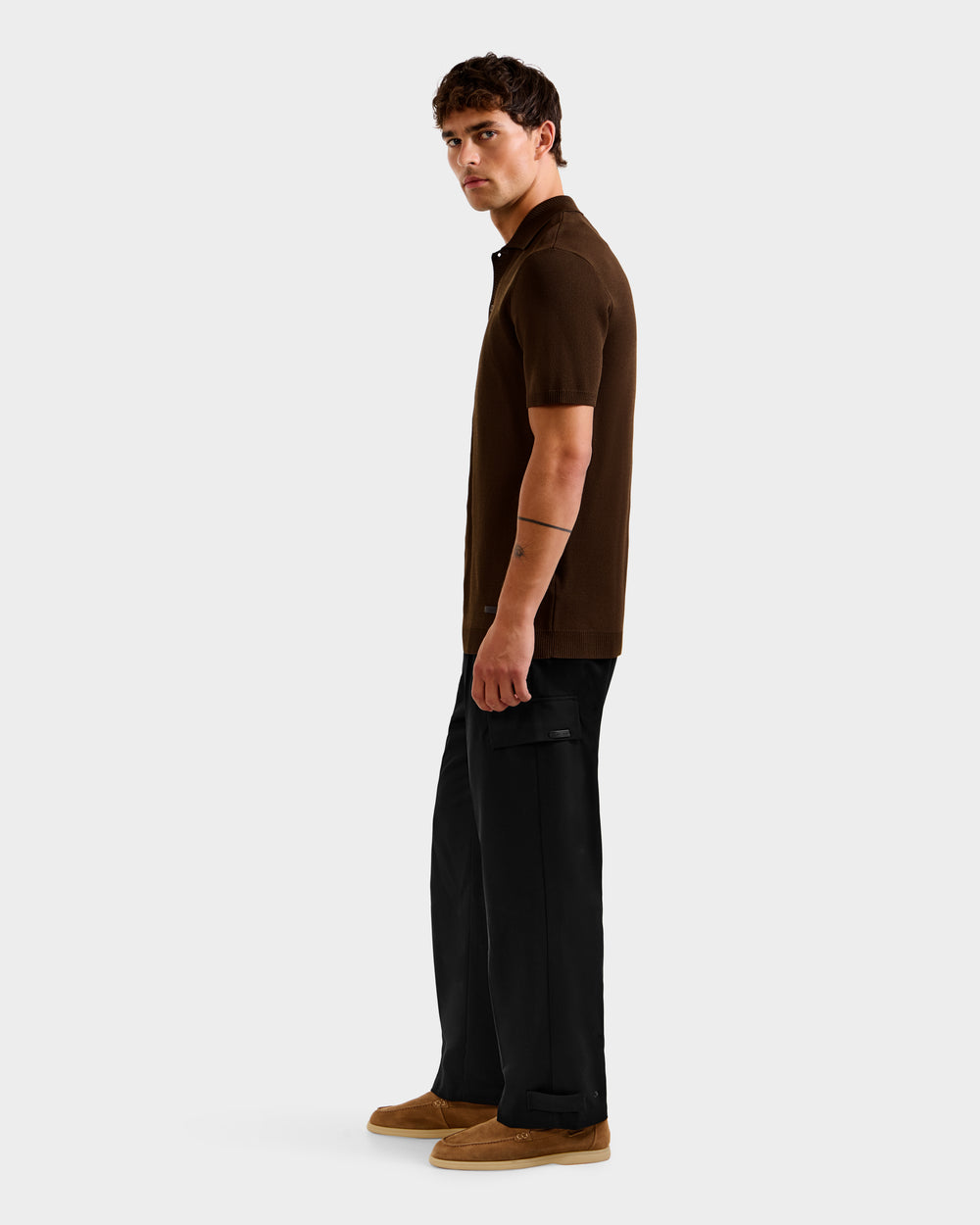 MAISEN Men's Knit Polo | Solid Black by RUDSAK – Rudsak