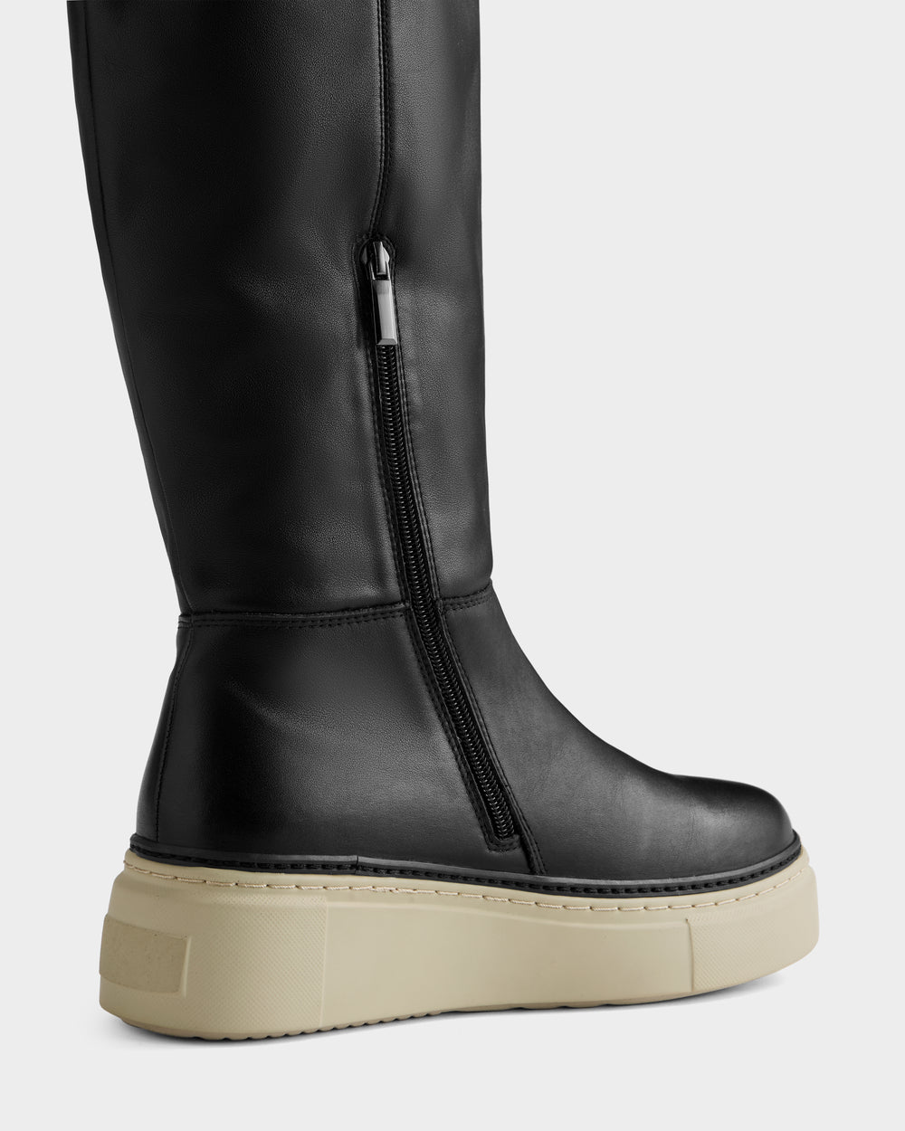 RUDSAK MIKIE L Black Foldover Shearling Boots - Warm Leather – Rudsak