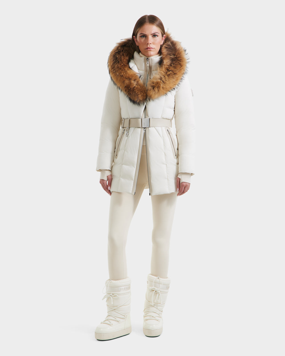 RUDSAK MODA Down Parka - Warmest Winter Coat with Leather Belt