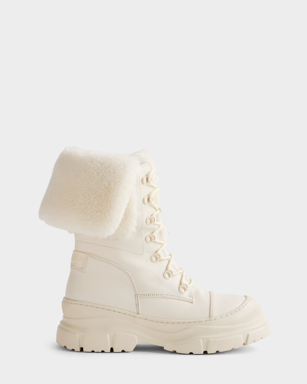 RUDSAK MODENA Leather Winter Boots Faux Shearling Chunky Sole